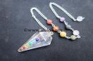 Crystal Pendulum w/.Chakra Cabs/chain